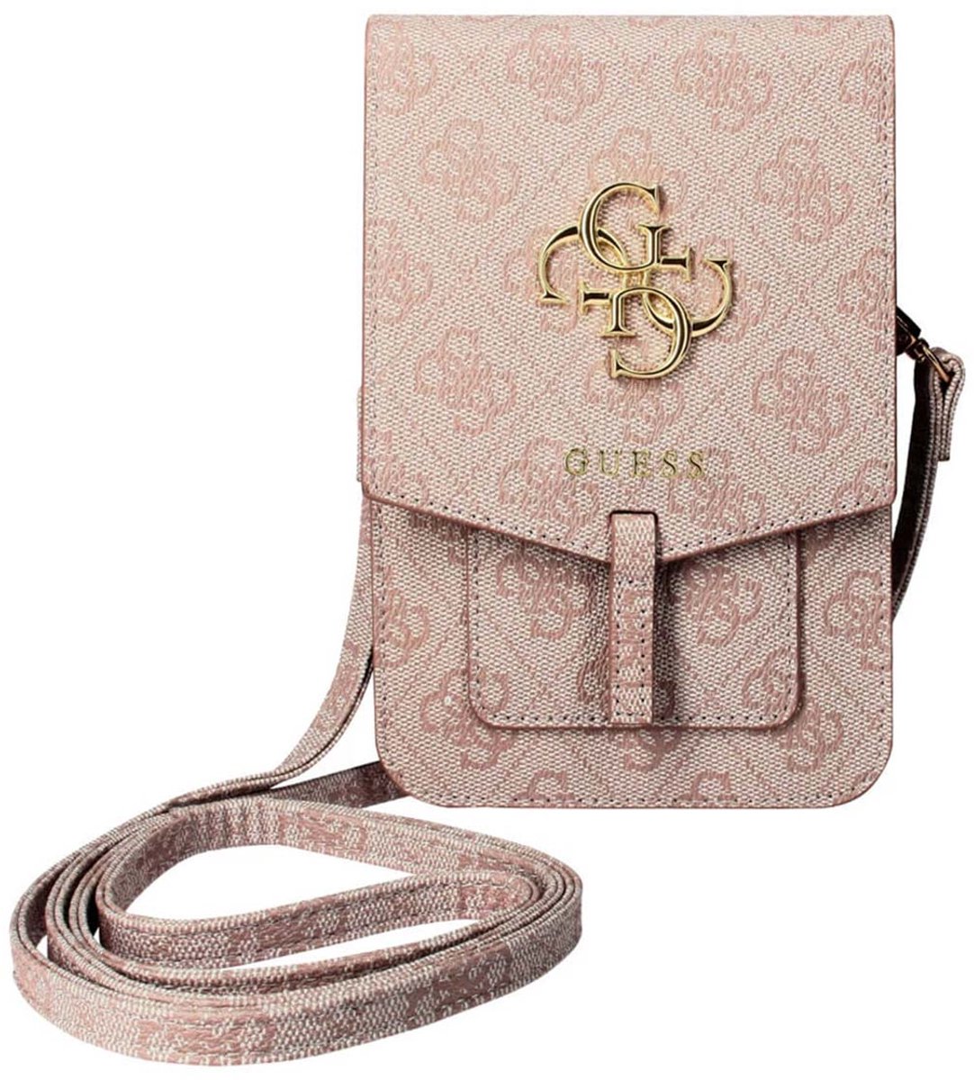 Guess 4G Metal Logo Heuptas met Riem (Scherm tot 7 Inch) - Roze