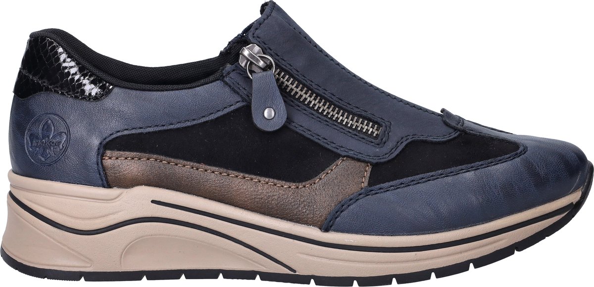 Rieker Sneakers - Dames - Blauw - Maat:39
