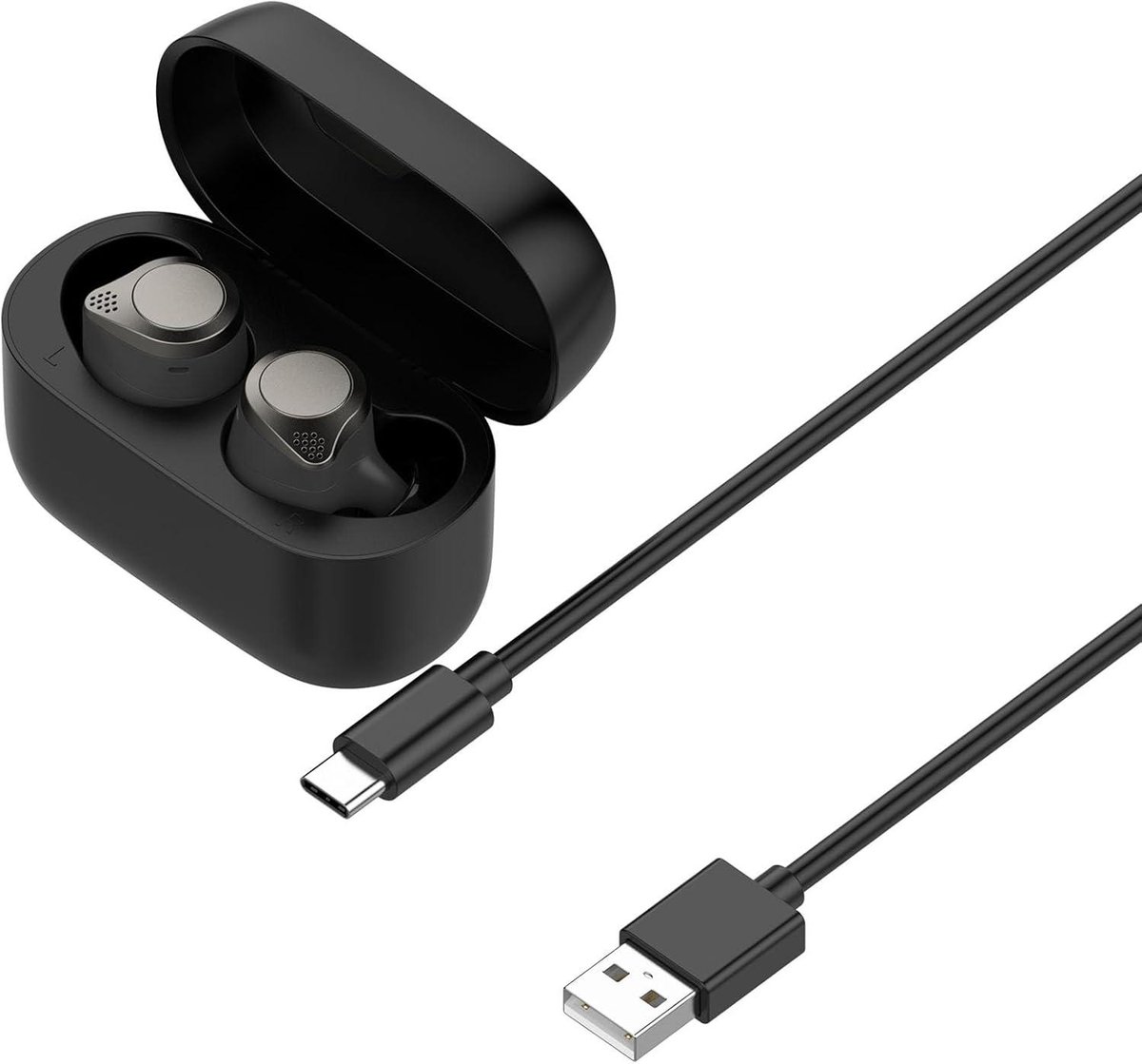 ByShane - Oplaadkoffer vervanging voor draadloze oordopjes - geschikt voor Jabra Elite 75T en Active 75T - inclusief oplaaddock - zonder oordopjes. – foto 8