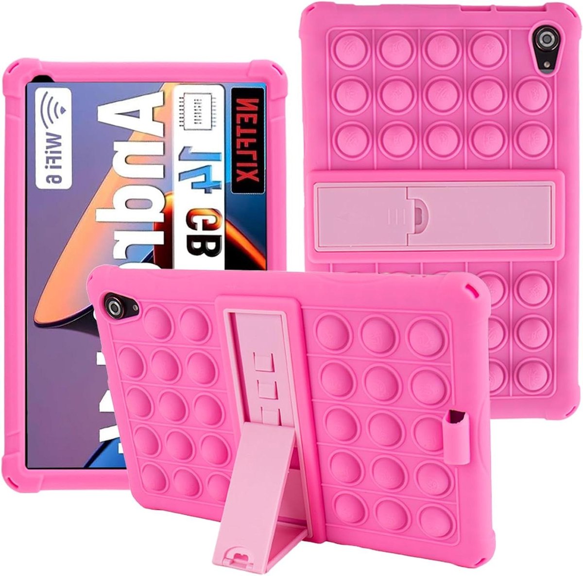 ByShane - Voor de smartphonehoesje, zacht silicone, waterdicht, stressbal, roze