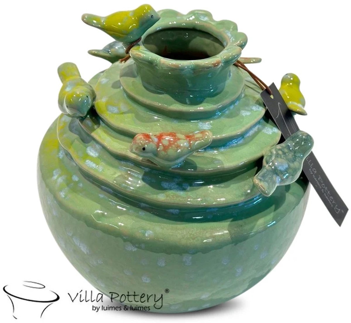 Villa Pottery Licht Groene Vaas Grenada D17xH17