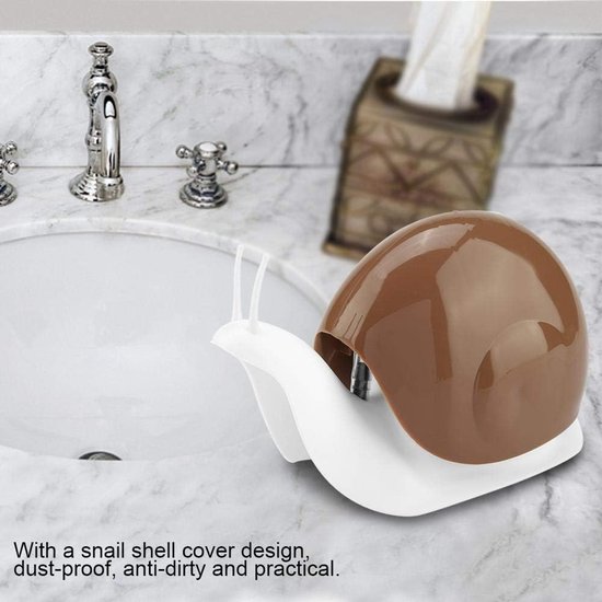 Cute Snail Soap Dispenser - Liquid Soap Dispenser - Snail Shape - Press Style - Hand Lotion Dispenser - Bathroom Accessories voor Countertop - Bruin van Merkloos	 — afbeelding 2