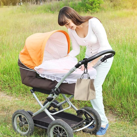 tao pipe 2 Stück Kinderwagen Haken für Wickeltaschen,Kinderwagenhaken Taschenhaken, Anhänger für Kinderwagen in Universeller Passform,Klettverschluss Kinderwagen Haken