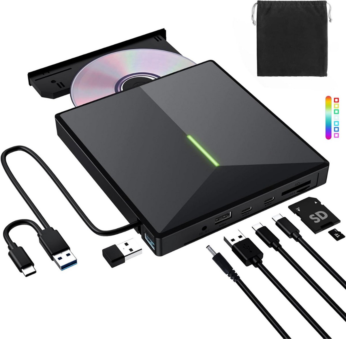 Externe DVD Speler voor Laptop - CD Brander - Plug & Play