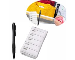 Kledinglabels - strijklabels - Opstrijk Naamlabels - kleding labels - Wasbare Kleding Etiketten - Textiel Naam Labels - Kinderkleding Naam Tags - naamlabels textiel - label textiel- kledinglabels om op te strijken - 200 Stuks + Pen - 5.5*1.5cm