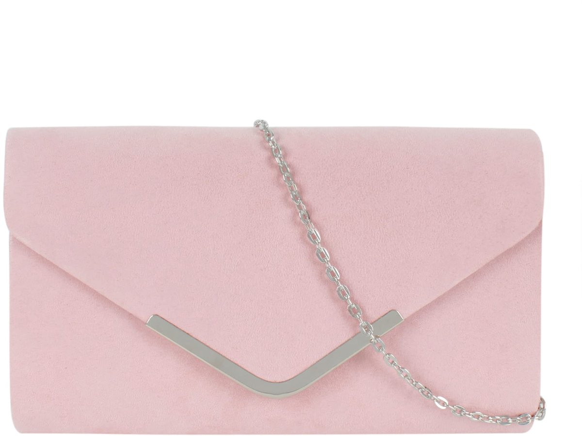 Ibenzoa® Stijlvolle Fluwelen Clutch Avondtas voor Dames met Afneembare Schouderketting en Magnetische Sluiting