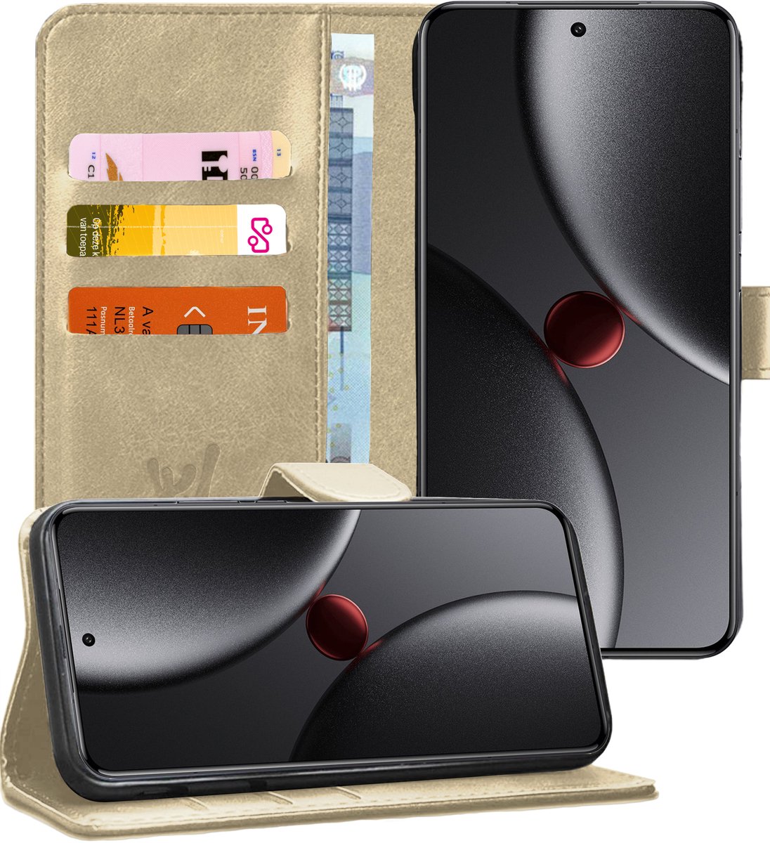 Hoesje geschikt voor Xiaomi 15 Ultra - Portemonnee Book Case Goud
