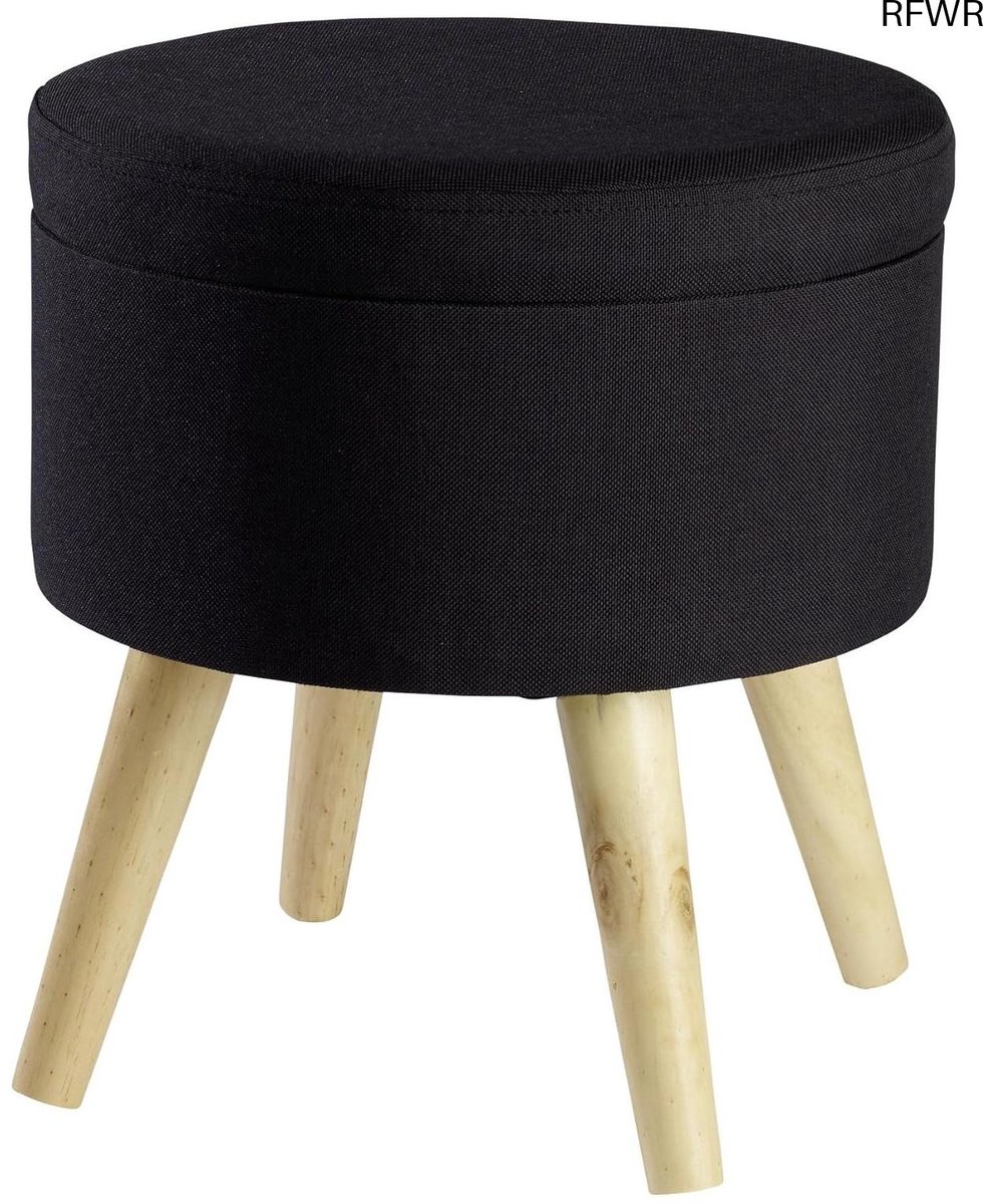 RFWR® Ronde Zitkubus met Opbergruimte en Gevoerde Zitting 32 x 32 x 39 cm