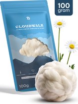 CloudWalk 100 grammes de laine de marche pour les pieds Soins professionnels des pieds pour les ampoules et les escarres - Écarteurs d'orteils - Formulé avec des podologues - Laine pour les pieds - 100 % laine de mouton