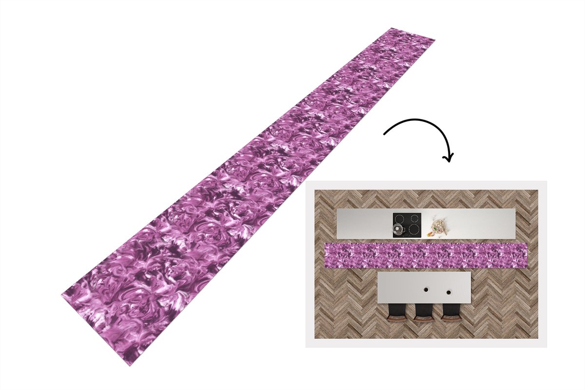 Keukenloper 400x50 cm - Keukenmat vinyl Marmer - Verf - Structuur - Patronen - Keukenmatte