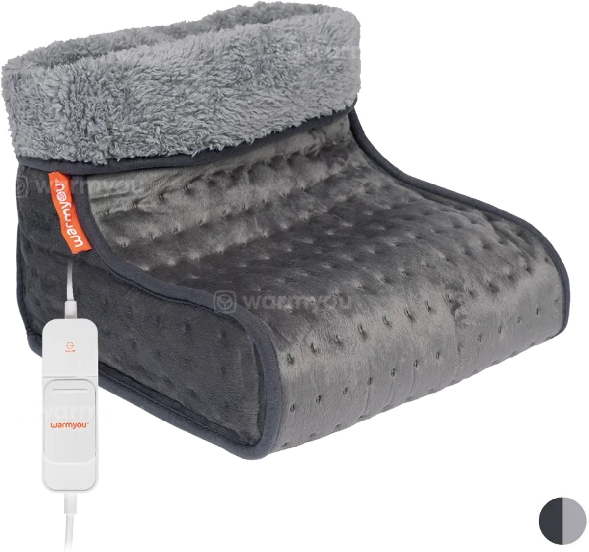 Elektrische voetenwarmer fleece - 30×30×23 cm - 3 warmtestanden - Warmyou Lofum - Antraciet