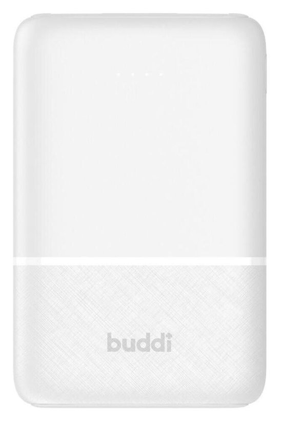 Buddi Go 5.000 mAh Powerbank Duo Pack - Reisformaat - Compact - Klein - Ultra Dun - 2.4A USB-C en USB-A - Universele Powerbank Geschikt voor Telefoon & Tablet - Ideaal voor handbagage - Wit