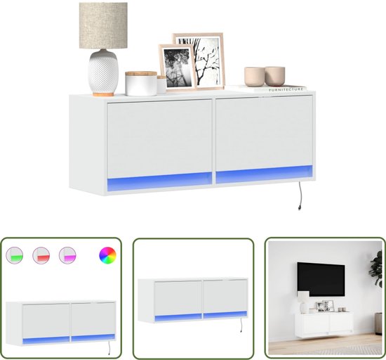 Wandmeubel Lamaro - Kast met lamellenpanelen - (kies een kleur) - ACTIE – Meubel Square