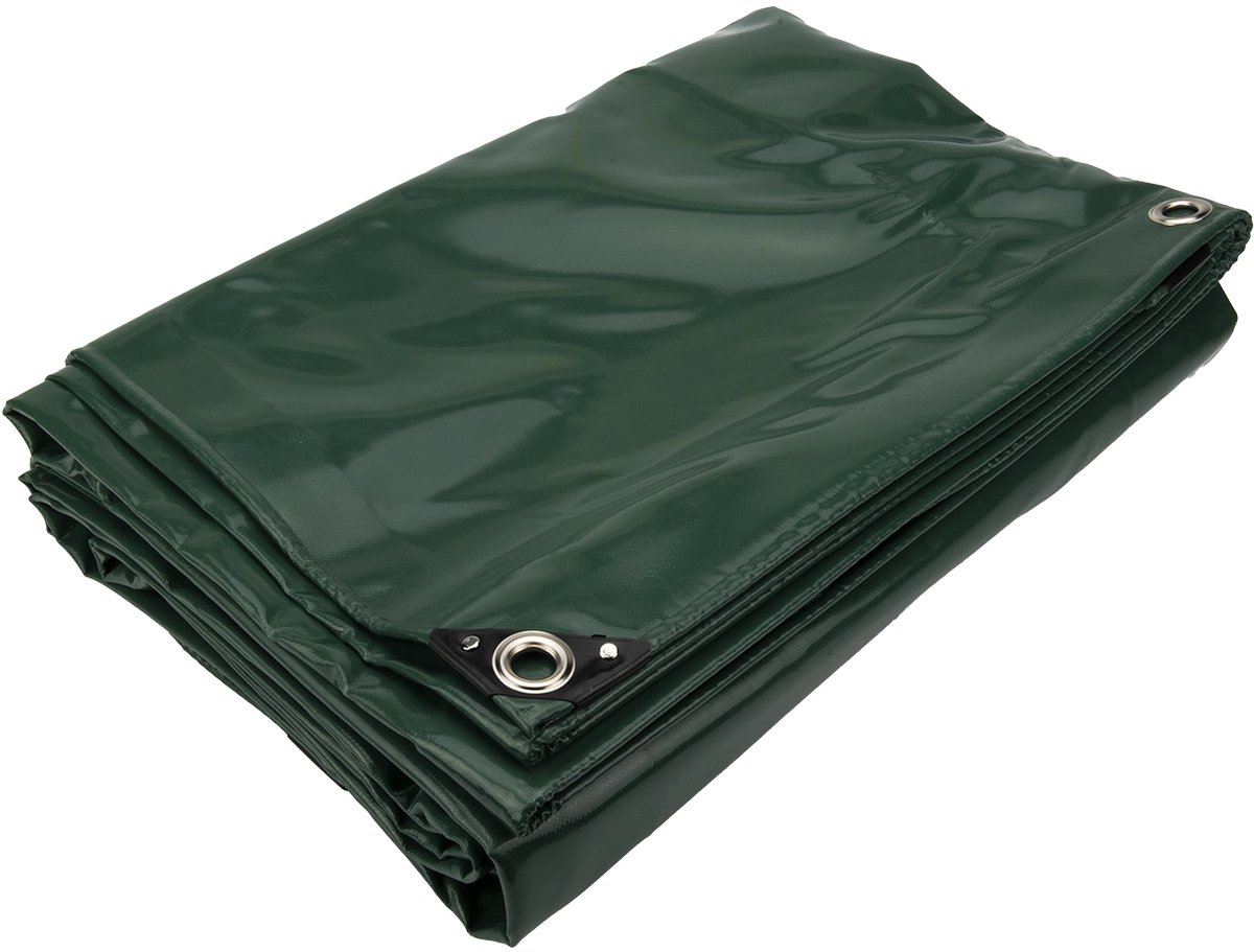2x3 Afdekzeil PVC 650gr - Pijnboomgroen 6028 - zeilringen iedere 50cm