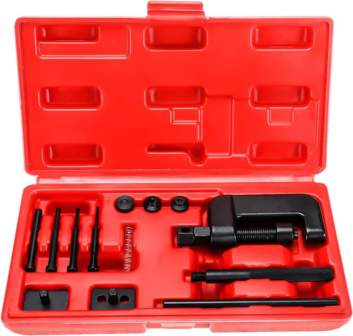 Universele Motorfiets Kettingbreker en Link Klinknagel Reparatie Tool Set - 13 stuks - Voor Fietsen en Motoren