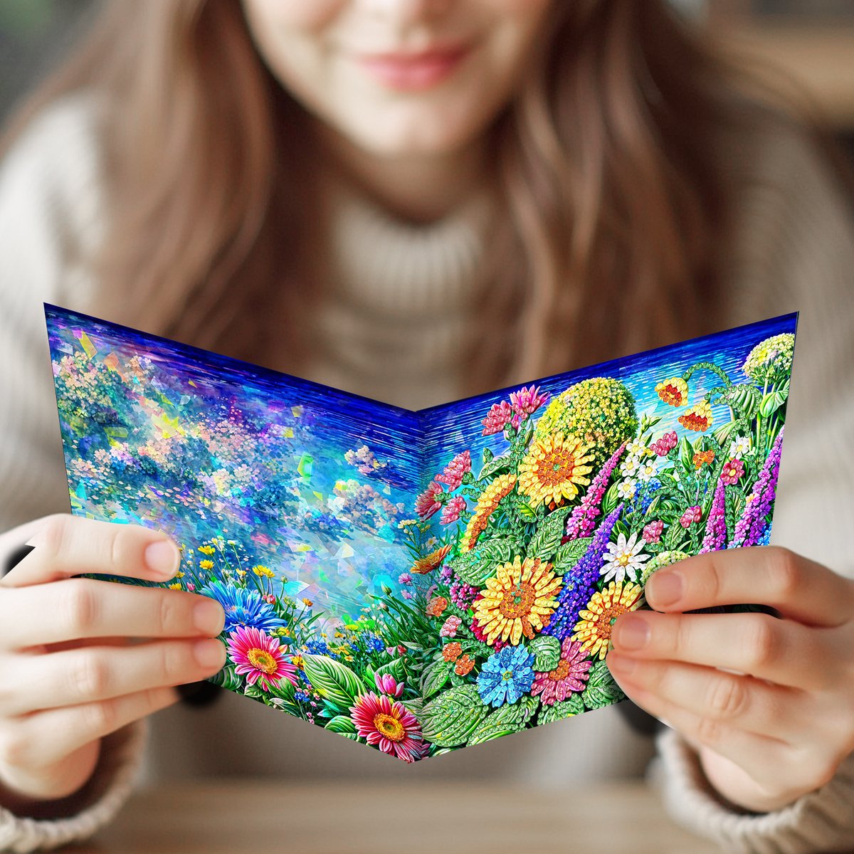 Adorzy Diamond Painting Kaarten – 12 Wenskaarten met envelop - Diamond Painting Volwassenen – Diamond Painting Volledig Pakket — afbeelding 9