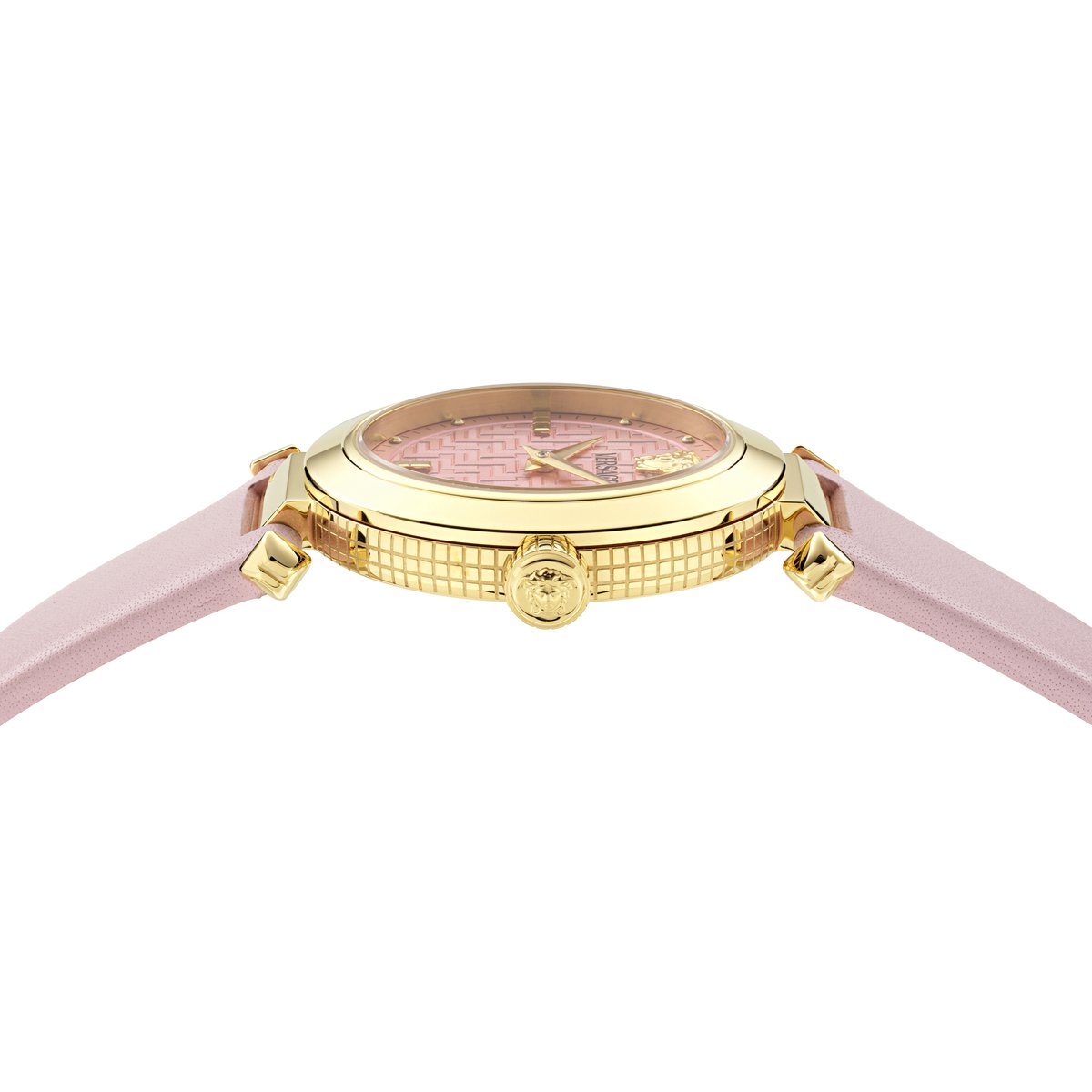 Versace Greek VE5B00125 Horloge - Leer - Roze - Ø 34 mm