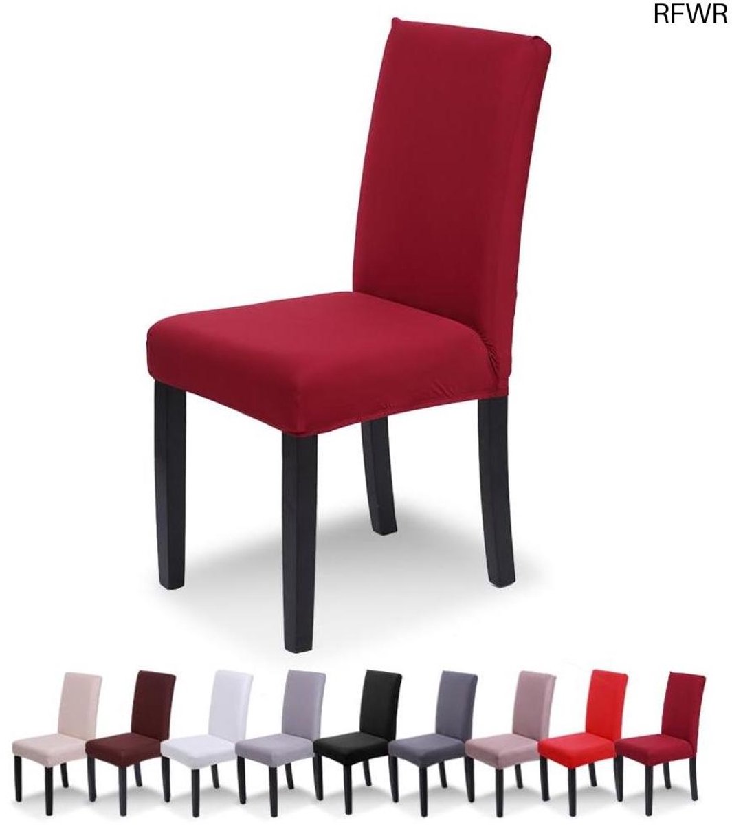 RFWR® Rekbare Stoelhoezen 4-delig voor Eetkamer - Universele Pasvorm en Gemakkelijk te Reinigen - Perfect voor Feestelijke Gelegenheden