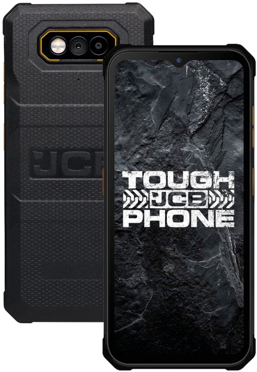 JCB Toughphone E10 - 64GB Black - 8 GB - 4G - NanoSIM + eSIM - 6.6" - 6500 mAh - USB Type-C - Android 15 - Zwart