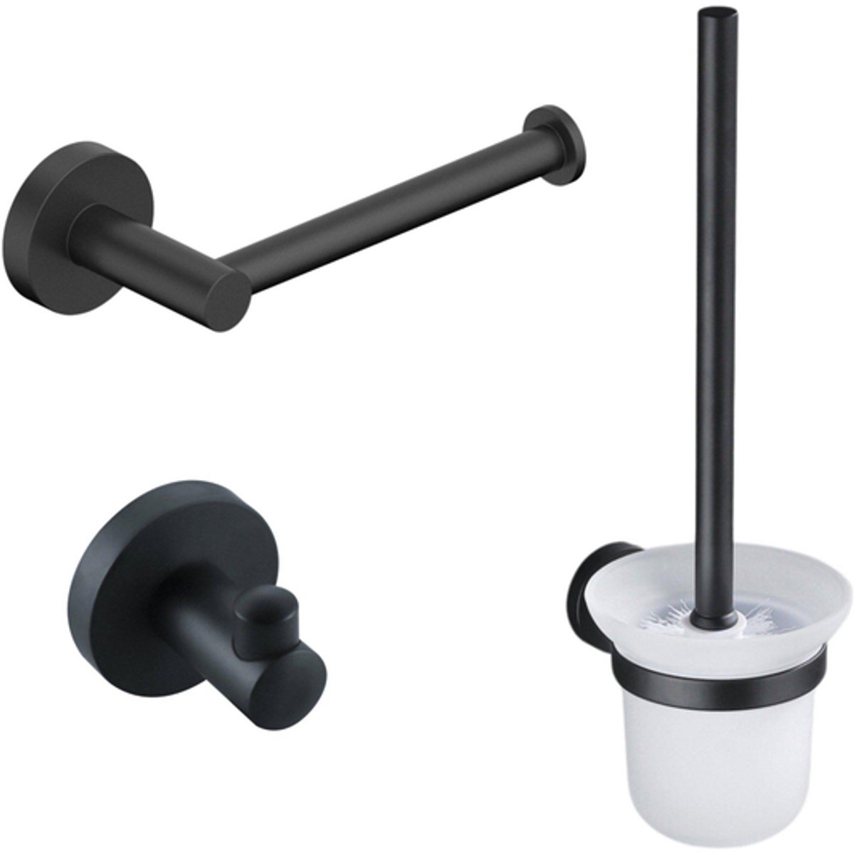 FugaFlow Eccelente Acces Toiletset 3-delig mat zwart