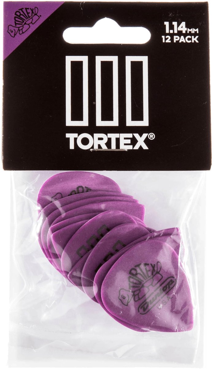 Dunlop 462P114 Tortex III Plectrum 1.14mm 12-Pack - Plectra, zakje met 12 stuks