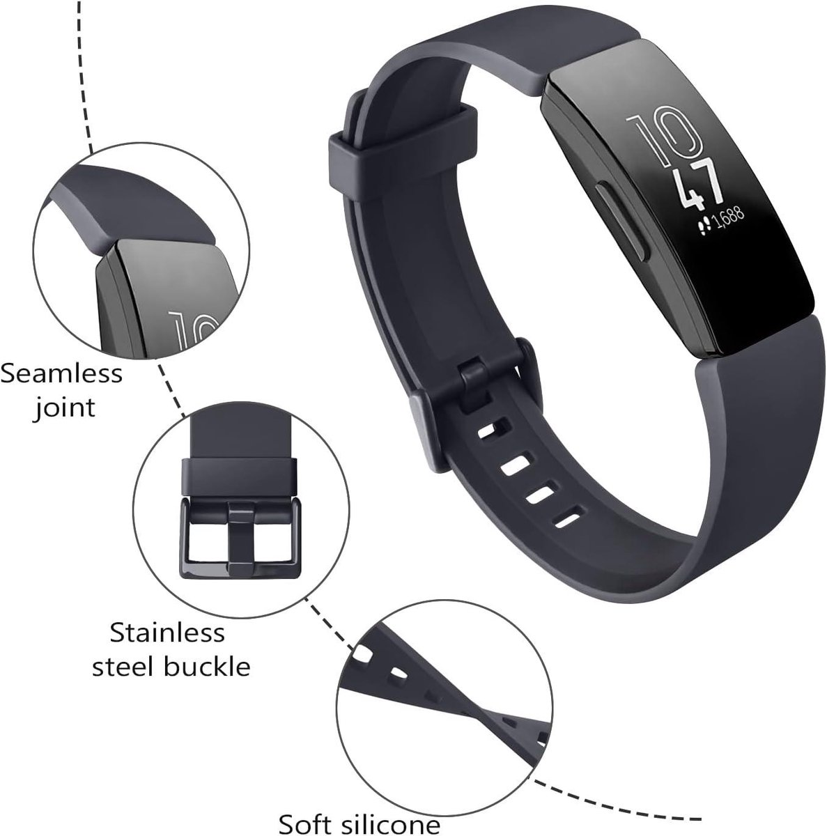 Fitbit Allecto Plus - Armband voor Fitbit Inspire/Fitbit Inspire HR thumbnail 4