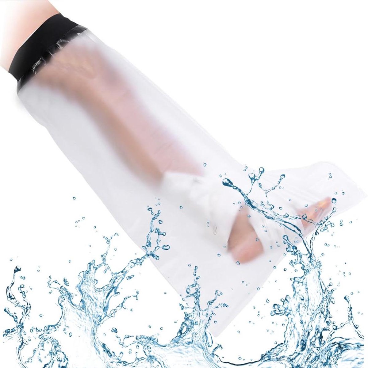 Allecto Plus - Waterdichte gipsbescherming voor been. Herbruikbare doucheprotector. Siliconen waterdichte bescherming (baden/douches). Waterdichte gipsverband. Herbruikbaar gips- en verbandbescherming.
