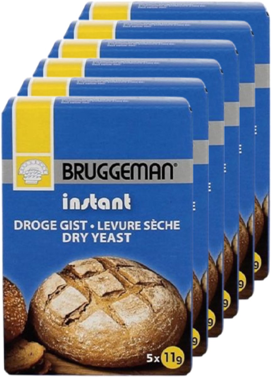 Algist Bruggeman | Glutenvrij | Instant Gist 55g | 6 stuks | 6 x 11g