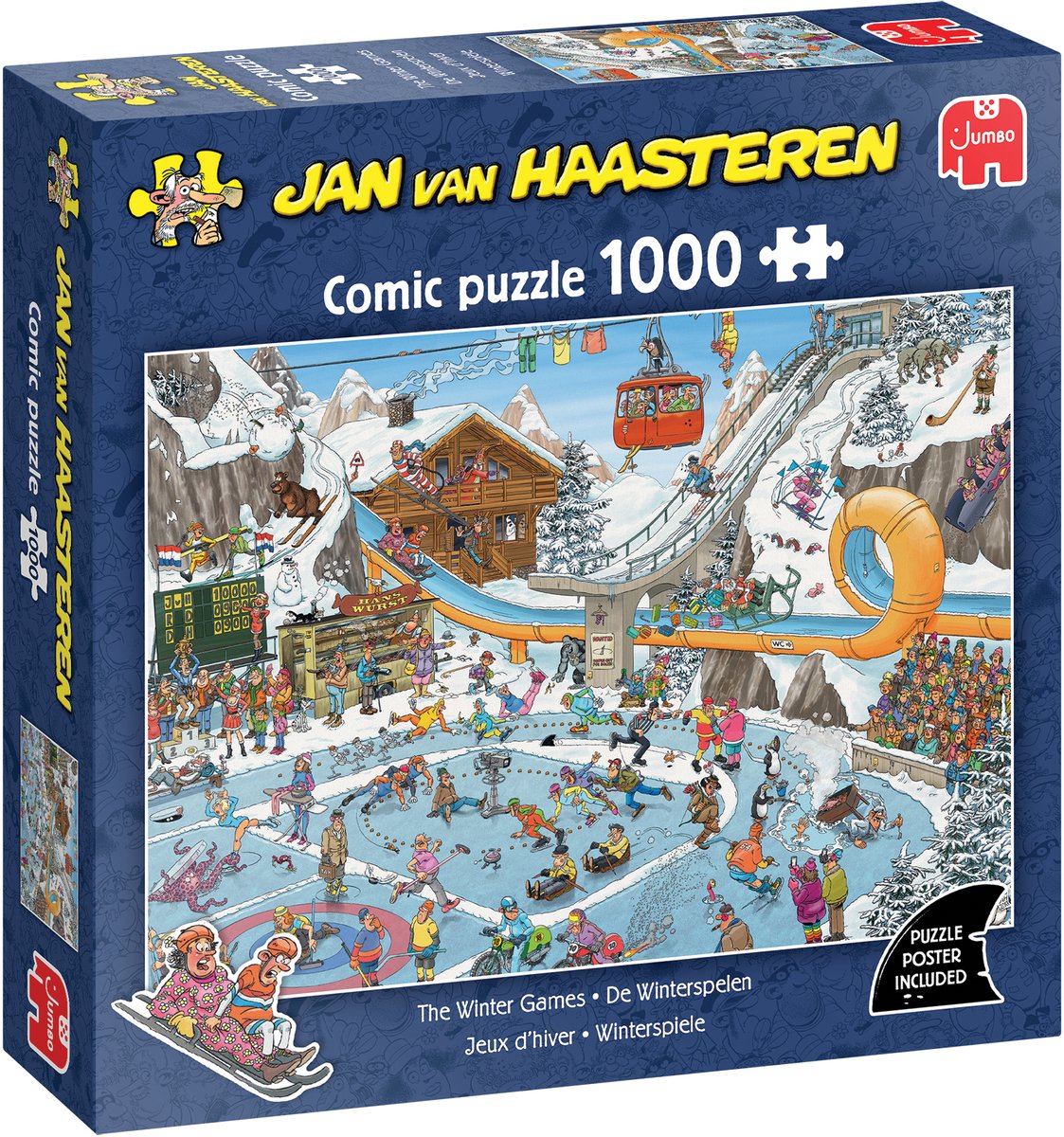 Jan van Haasteren - De Winterspelen - 1000 stukjes puzzel - Legpuzzel