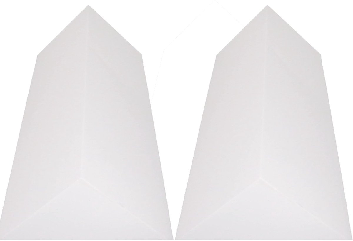 MUSIC STORE Pyramis basTrap Eckabsorber Basotect - Wit - 2 stuks