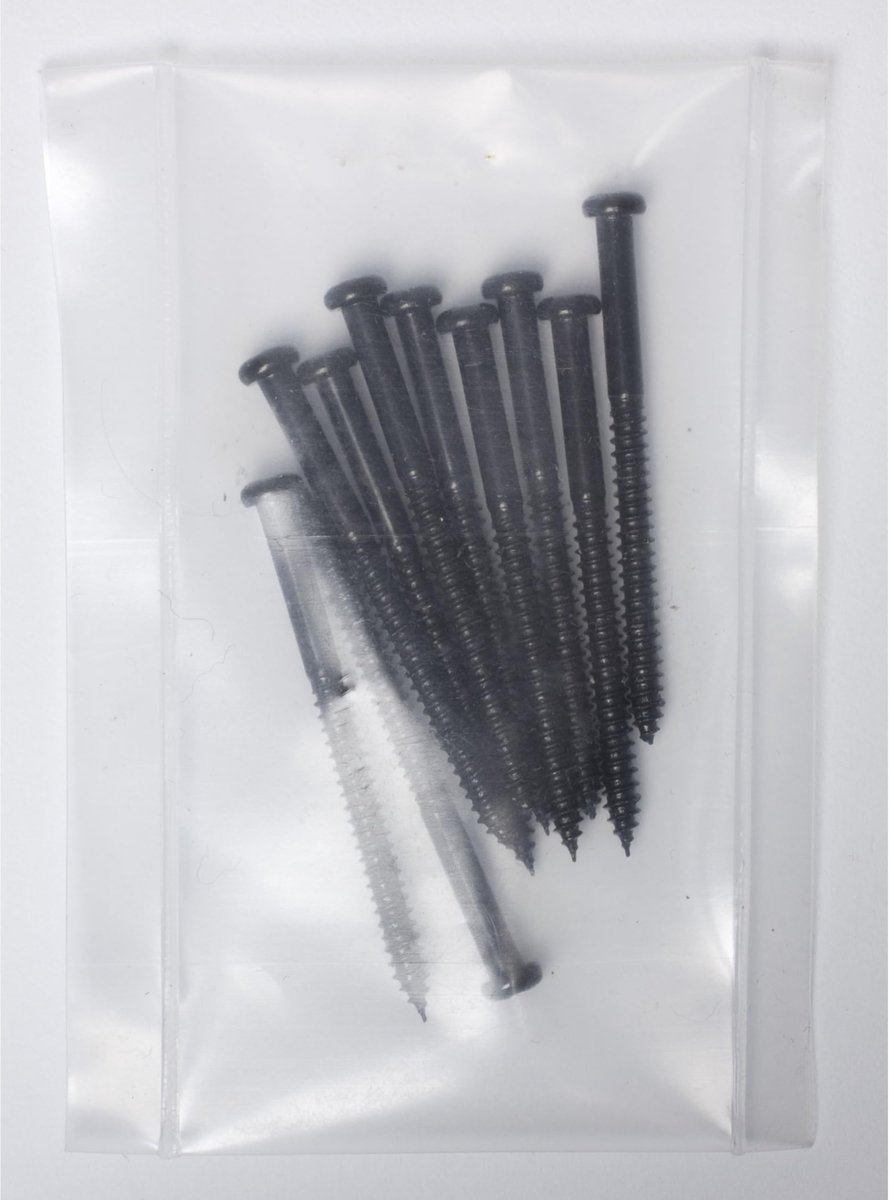 Göldo bas PU schroef 10er Set houtgewinde 2,5 x 35 zwart - Basgitaaronderdeel