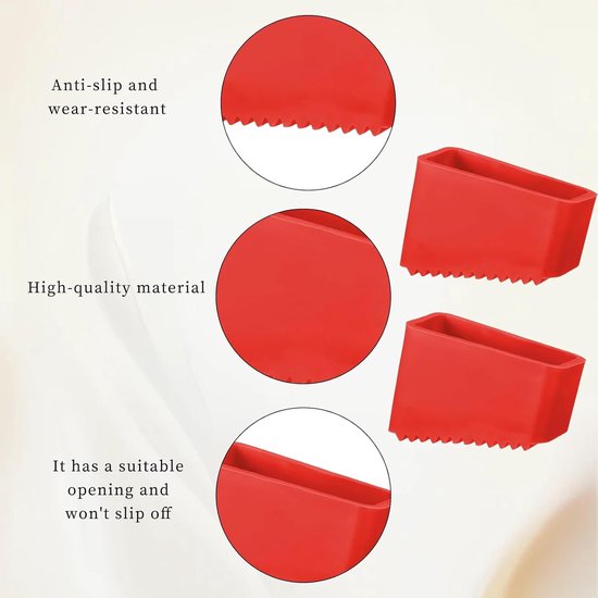 Pack of 4 - 50 x 20 mm - Ladder Feet - Beschermende Deksel - Ladder Basis - Rubber Voeten - Antislip Laddervoet Covers - Universele Ladder Voet Covers van Merkloos	 — afbeelding 2