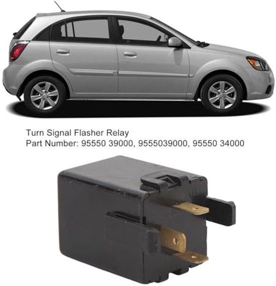 KIMISS Richtingaanwijzer Knipperlichtrelais 9555039000,95550 34000 Automatische Richtingaanwijzer Knipperlichtbesturingsmodule ABS Elektronisch Knipperrelais Voor Accent Elantra