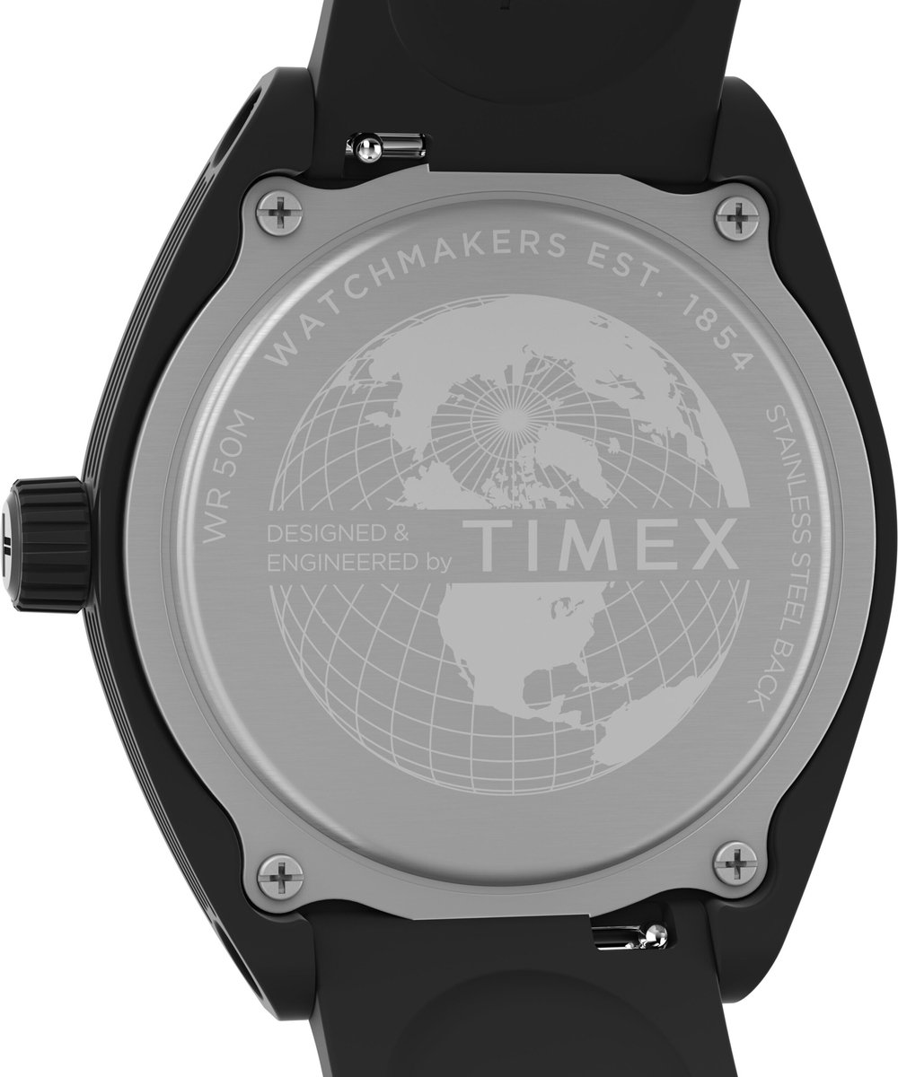 Timex Urban Pop Kwarts Analoog Horloge Zwart Case: 100% Recycled Material | Armband: 100% Recycled Material 40 mm TW2W42100AJ, TW2W42300AJ