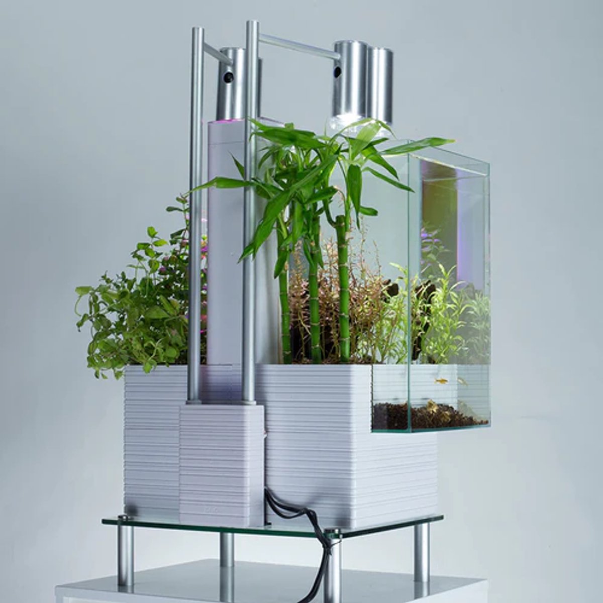aquarium design aquarium brio Aquaponics WIT INCL meubel complete set thumbnail 3