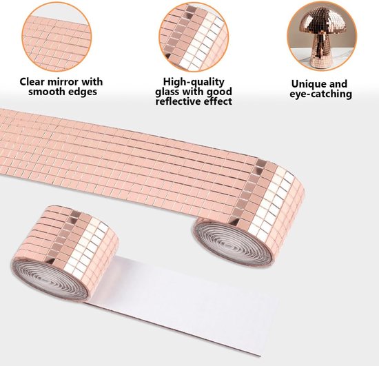 Zelfklevende echte ambachtelijke mini vierkante spiegels mozaïektegels stickers voor badkamer DIY handgemaakte ambachtelijke huisdecoratie maken  15