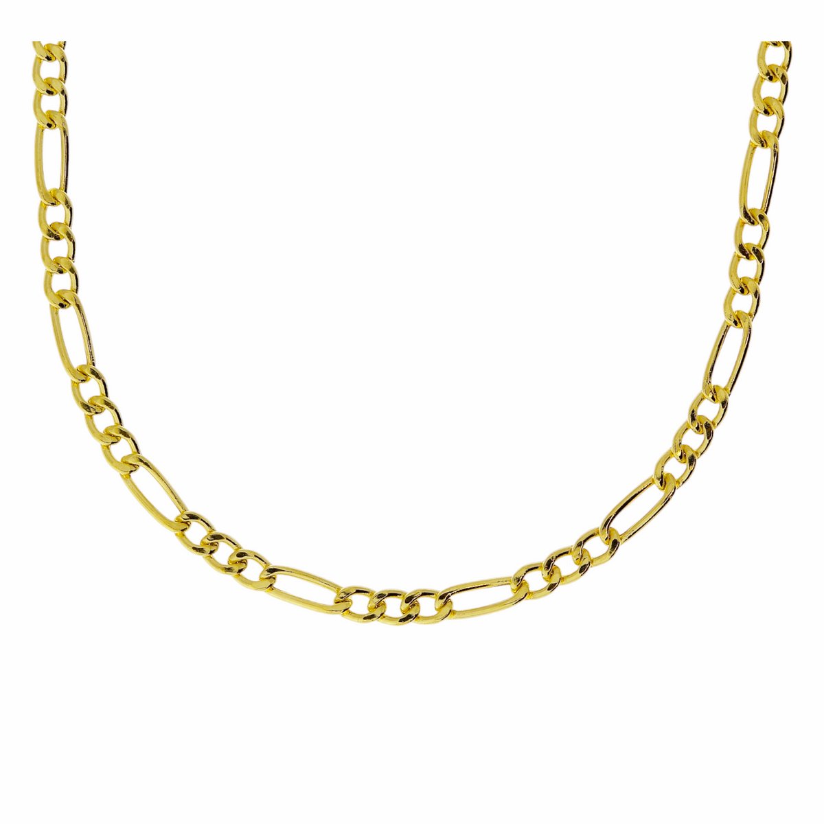 Gouden Figaro Ketting 3.8 mm 45 cm 14 karaats
