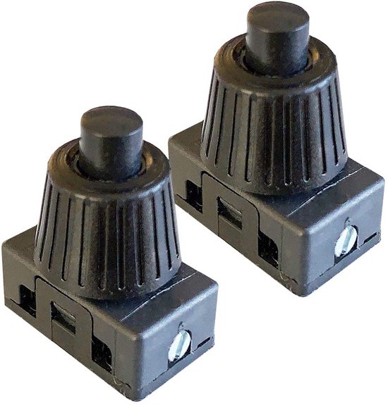 4 stuks inbouwdrukschakelaar, lampschakelaar met schroefkap, mini