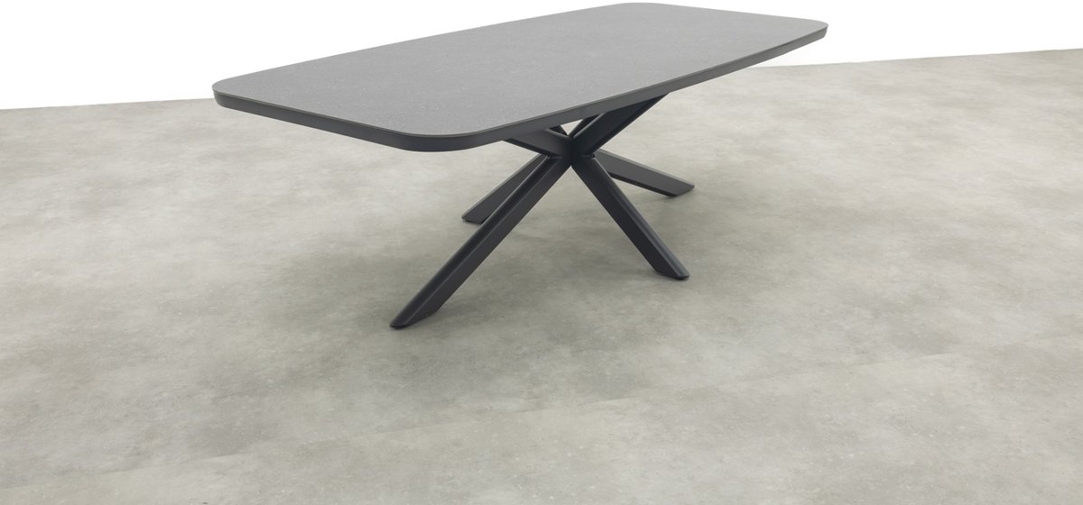 Soreno Deens ovale tuintafel 240x110 cm. - Licht grijs OP=OP