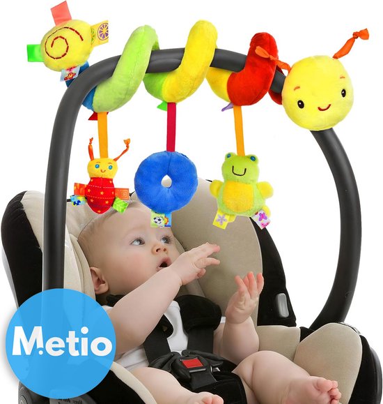 Metio - Activiteitenspiraal Speelgoed - Kinderwagen, Autostoel & Wieg - Sensorisch & Educatief - Vanaf 0 Maanden - Meerkleurig Stof - Metio - €25,00