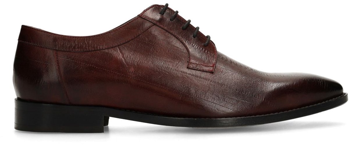 Black label - Heren - Burgundy leren veterschoenen - Maat 43