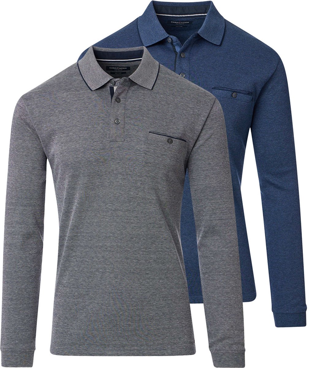 CASAMODA Heren poloshirt 2 pack Basic