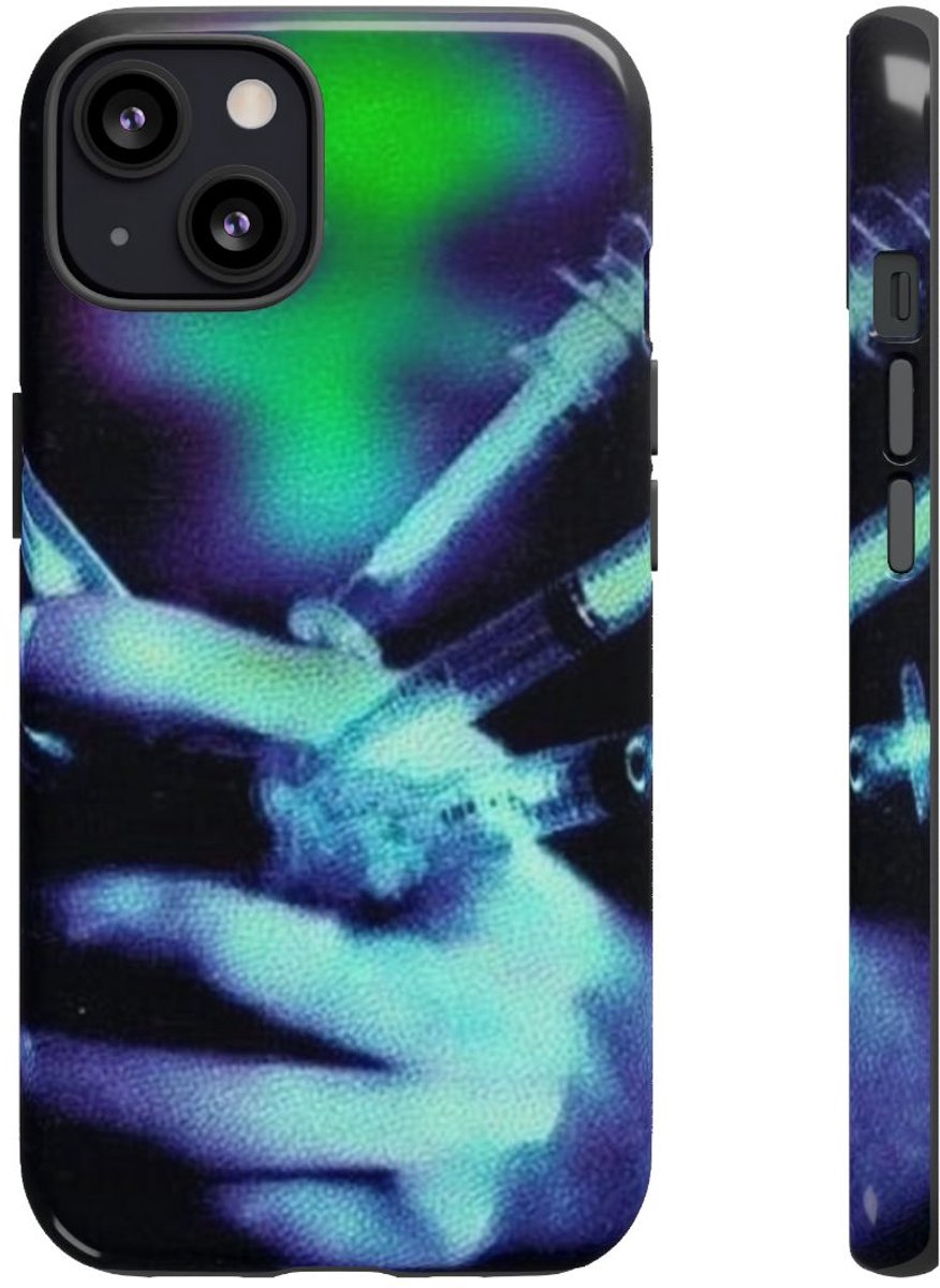Gloeiende Hand met Spuiten – Telefoonhoesje Geschikt voor iPhone 13