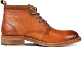 Allthemen Heren Chukka's Ronde Neus Retro - Volgraan Leer - Bruin - 43