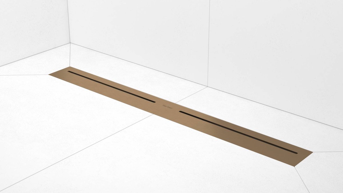 Easy Drain PureFlow douchegoot met Dryphon techniek 70cm geborsteld brons