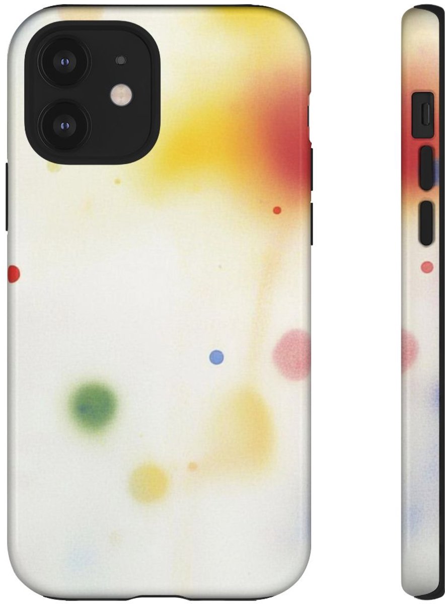 Kleurrijke Abstracte Vervage Stippen – Telefoonhoesje Geschikt voor iPhone 12