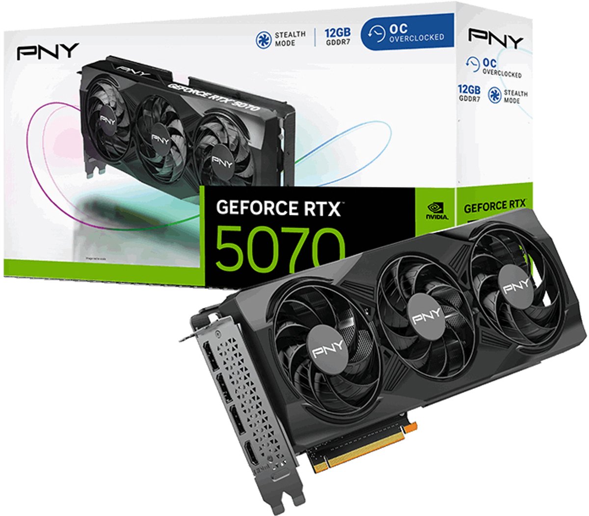 PNY GeForce RTX 5070 12GB Overclocked Triple Fan