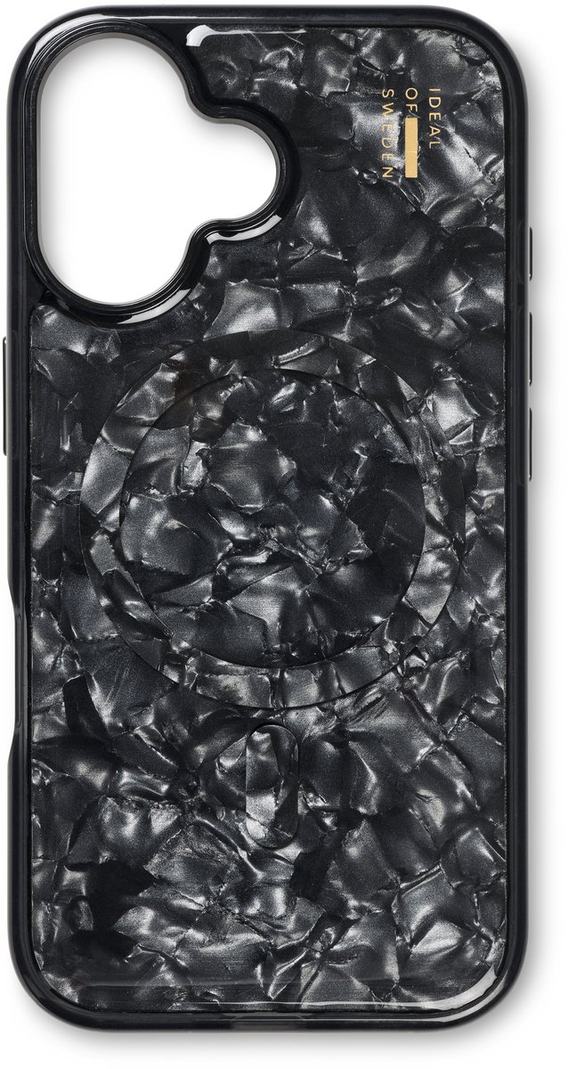 iDeal of Sweden Pearlised Case met magnetische ring geschikt voor iPhone 16 Black