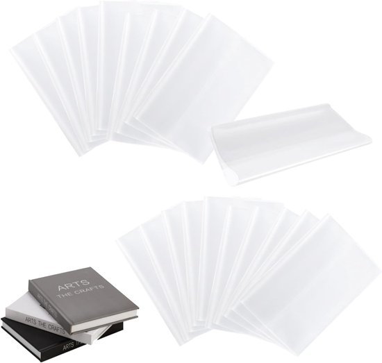 Protège-cahiers SNQ - 20 pièces - A4 - 30×21cm - Classeurs - Convient pour livres, cahiers, cahiers d'exercices, livres d'étude - Transparent