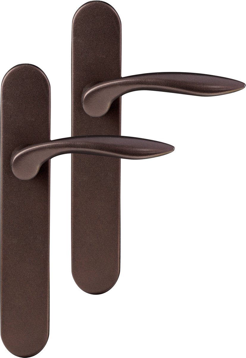 Differnz | Groningen deurkruk | ovaal schild | blind | brons